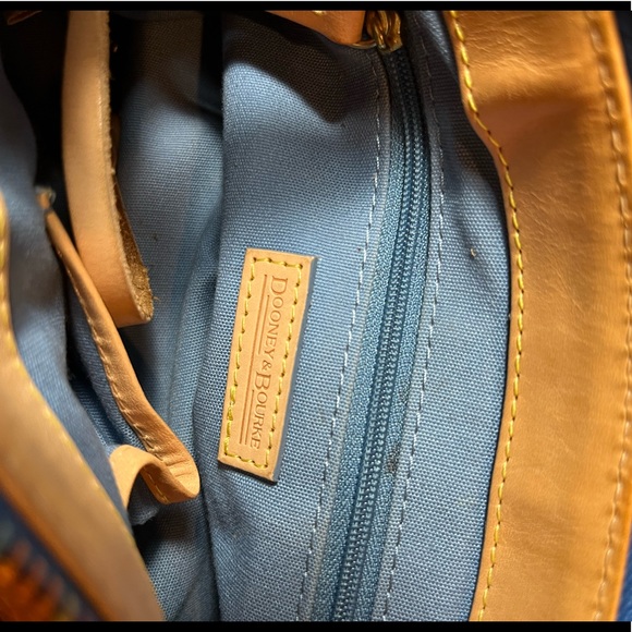 Dooney & Bourke Coated Canvas Double Front Pockets Shoulder Bag - Picture 10 of 11